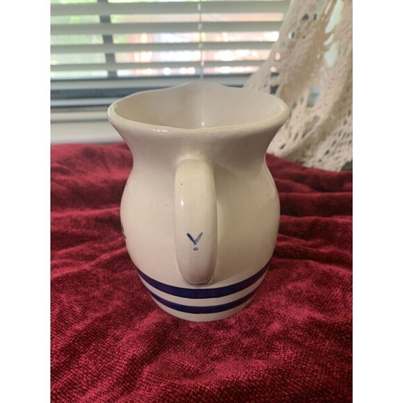 Vintage R.R.P CO. Roseville Ohio Pottery Pitcher # 303-G Painted Duck On Nest - Picture 3 of 7